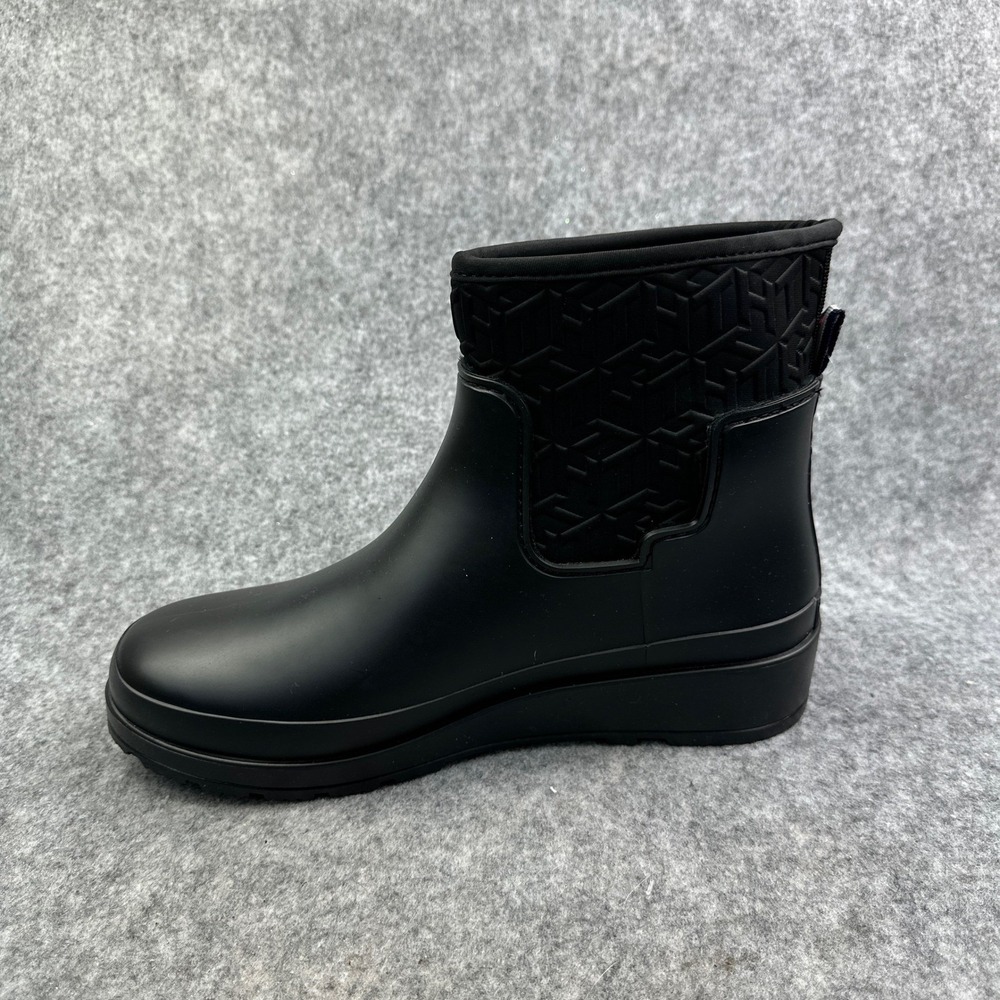 Tommy Hilfiger Benio Black Faux Fur Lined Rain Boots Womens 10M TWBENIO - Picture 6 of 13